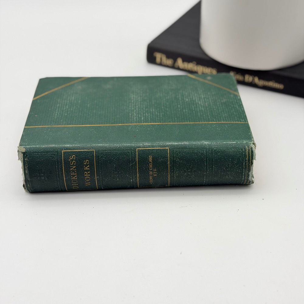 Antique Charles Dickens A Child's History of England 1877 Green Hardcover Book